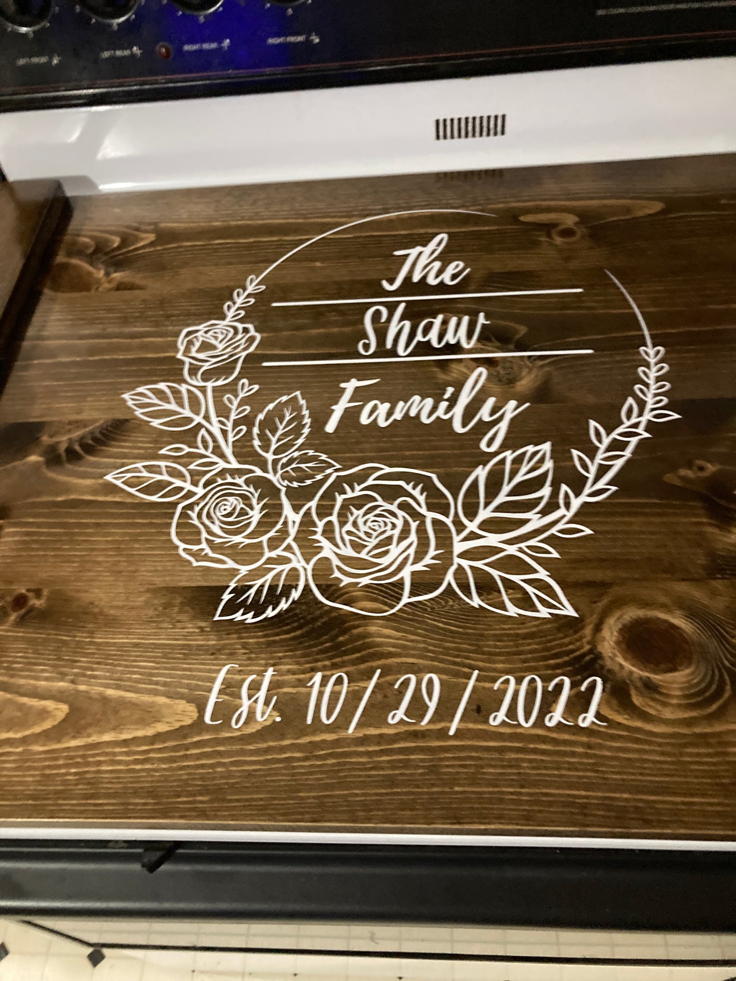 Personalized Stove Cover