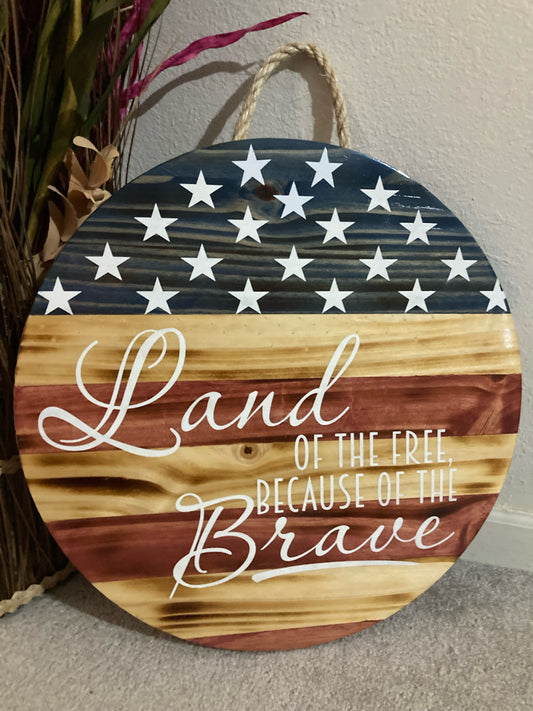 American Flag Door Hanger