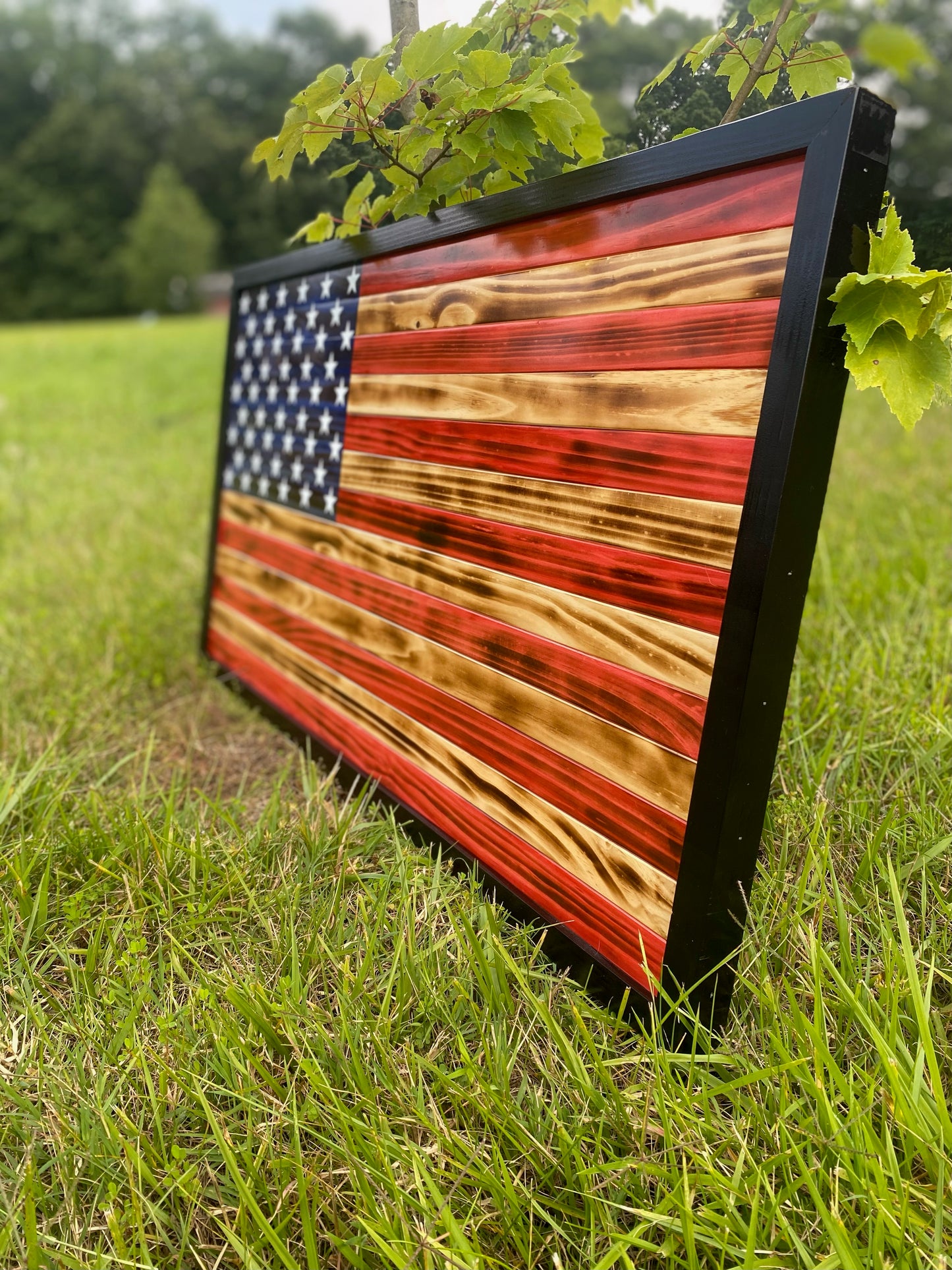 Traditional Burned American Flag