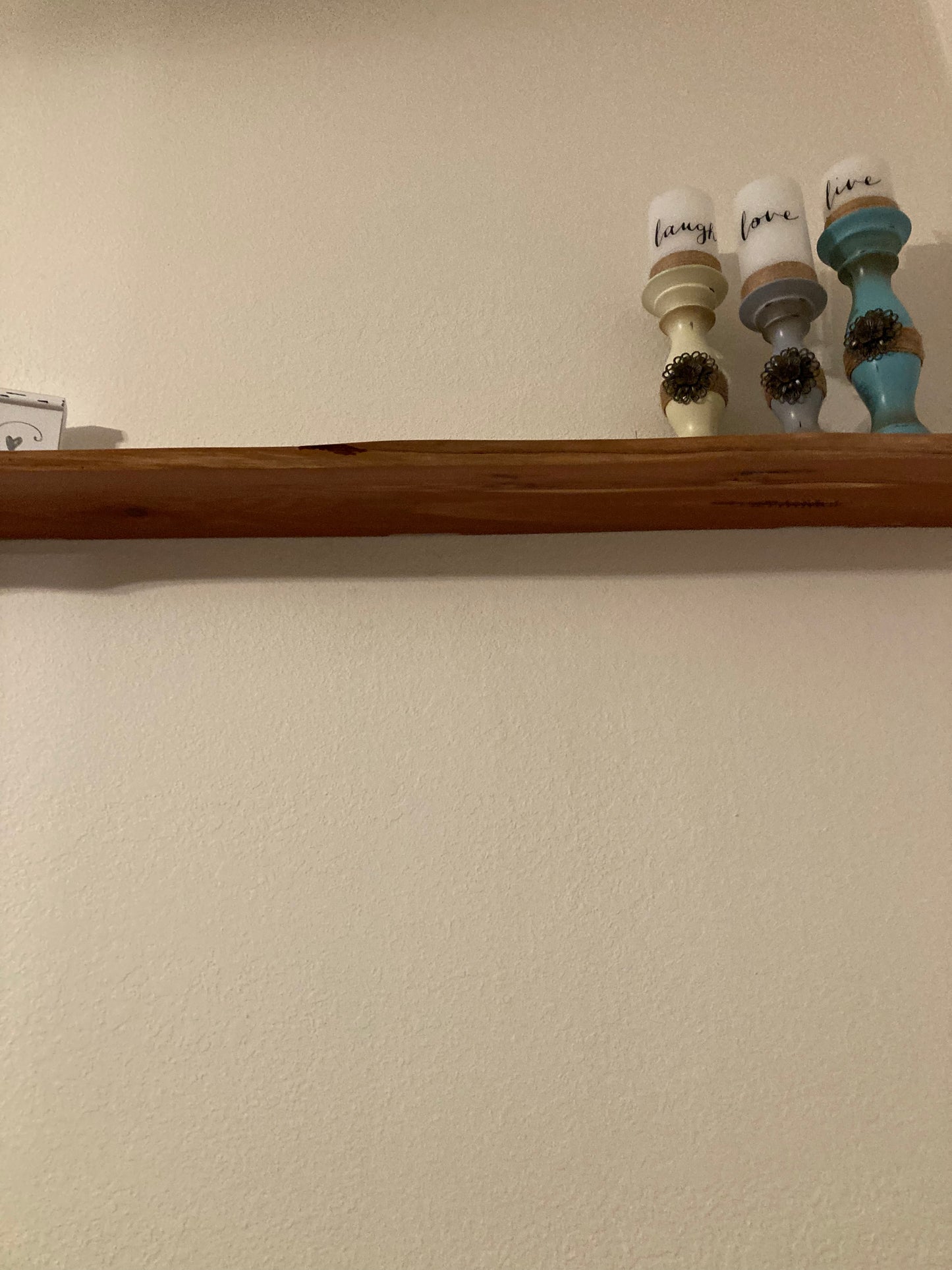 Live edge floating shelf