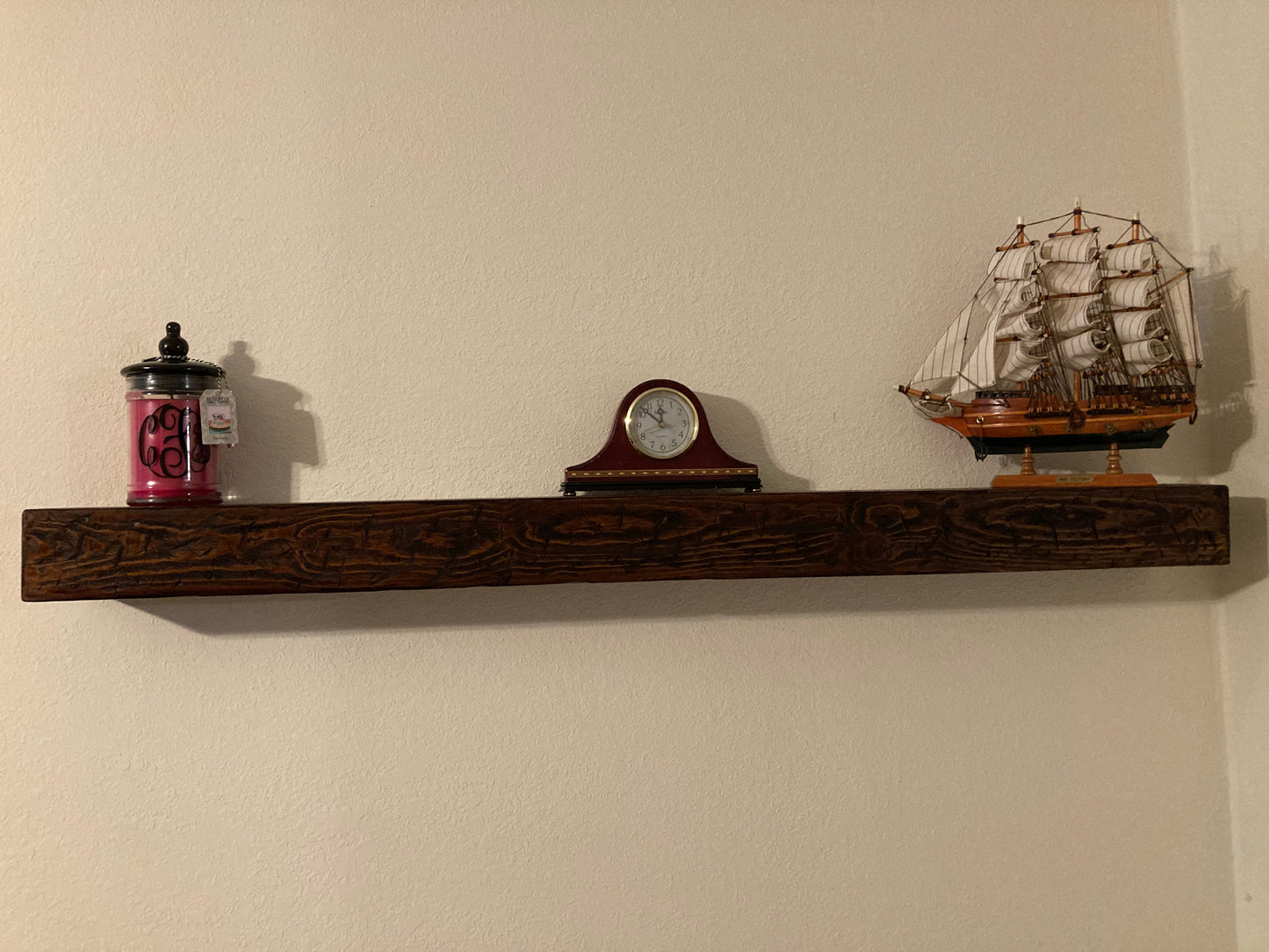 Weathered floating shelf/mantle