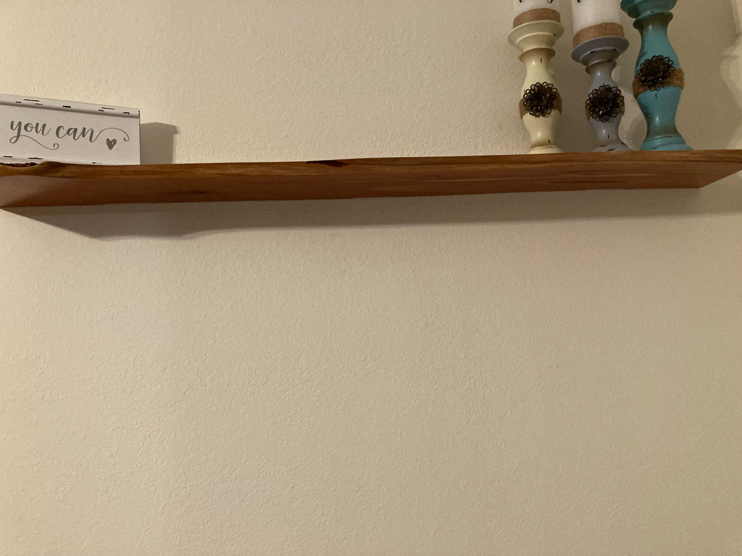 Live edge floating shelf