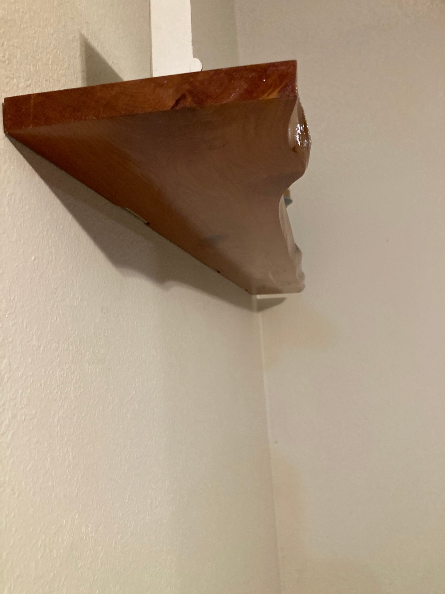 Live edge floating shelf