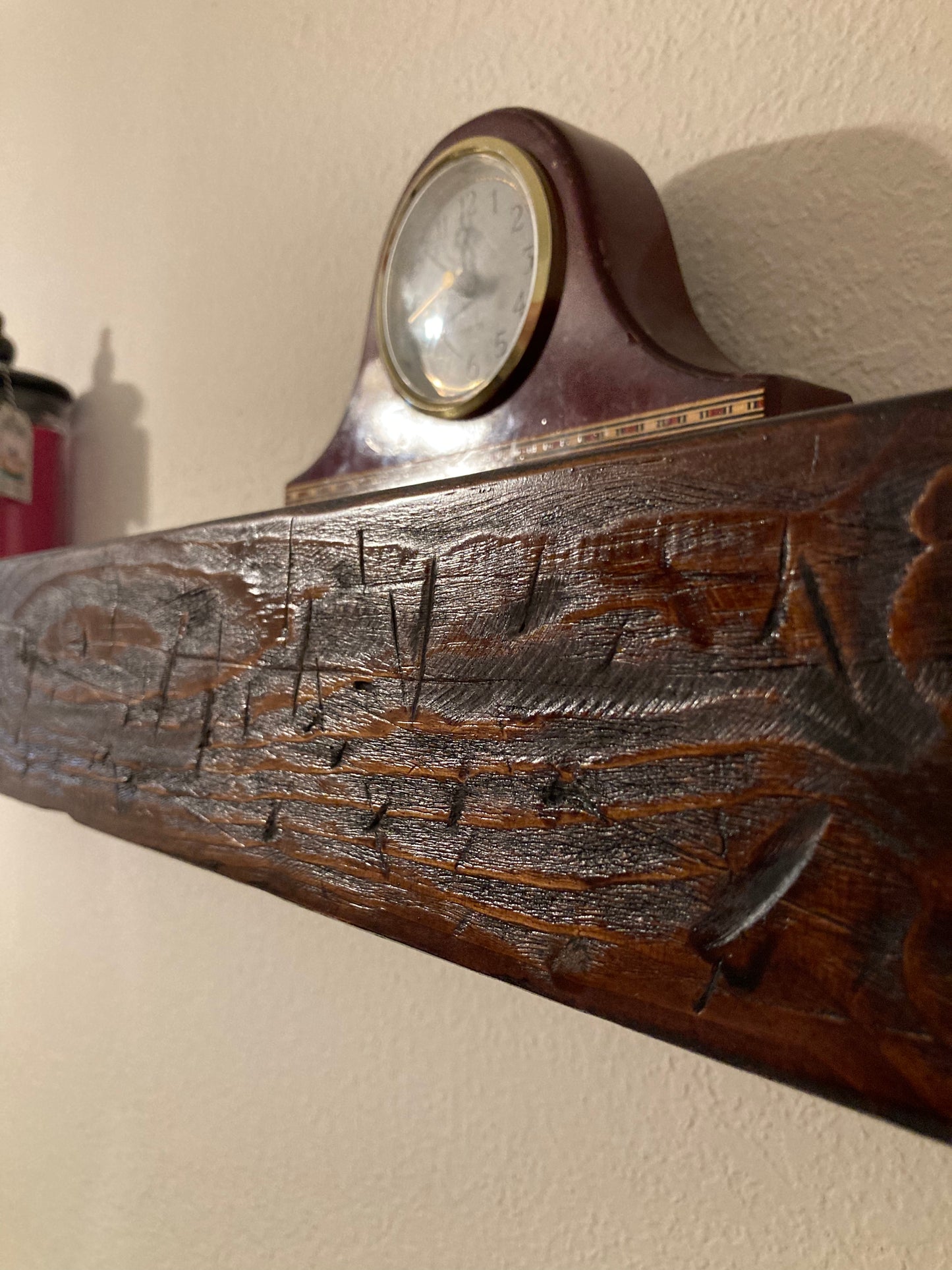 Weathered floating shelf/mantle