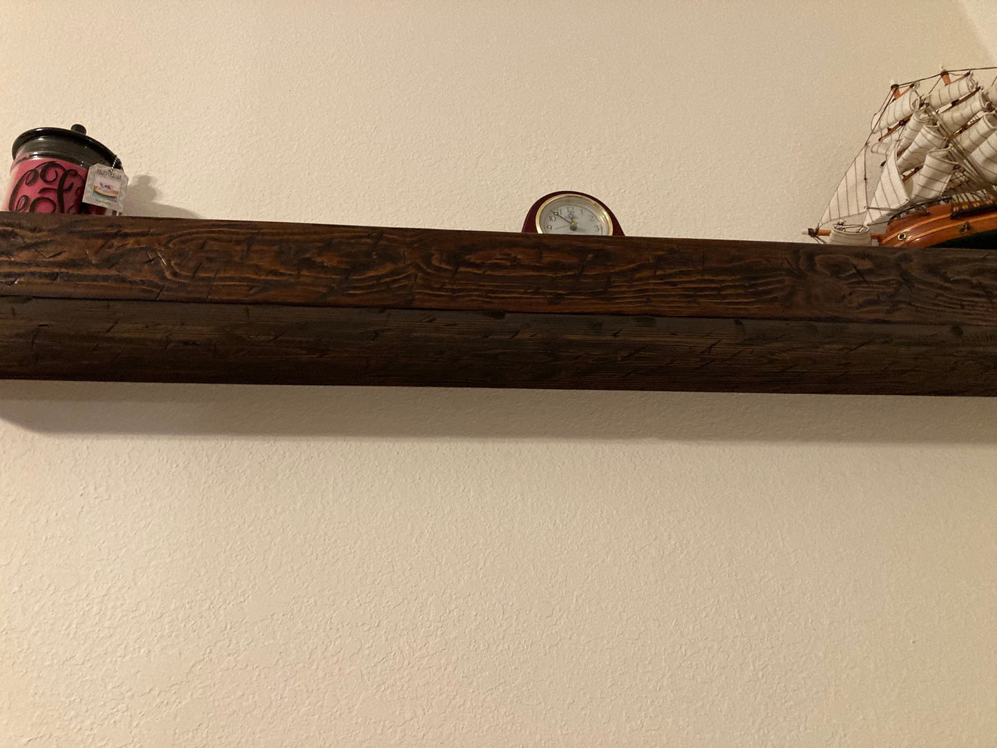 Weathered floating shelf/mantle