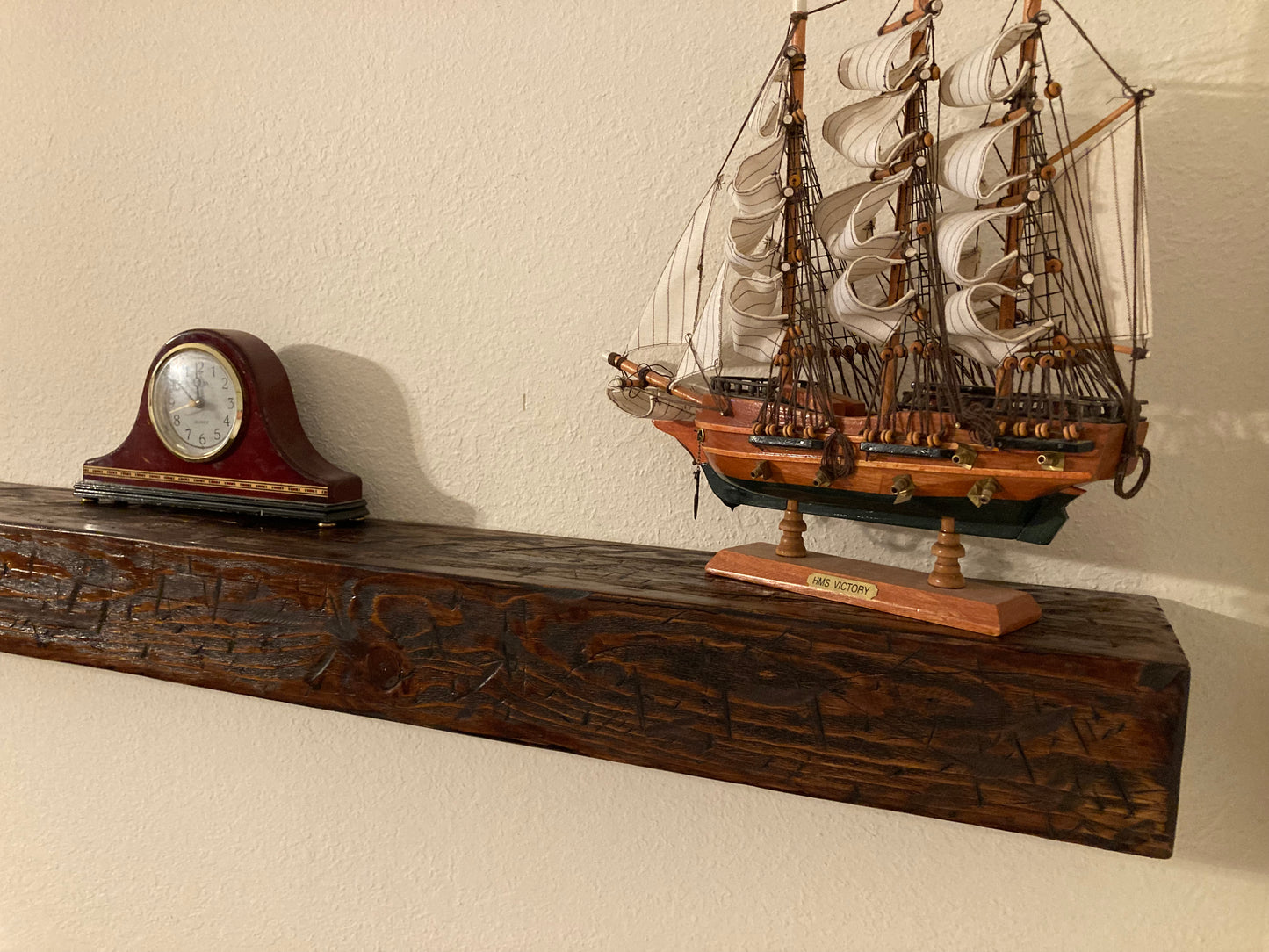 Weathered floating shelf/mantle