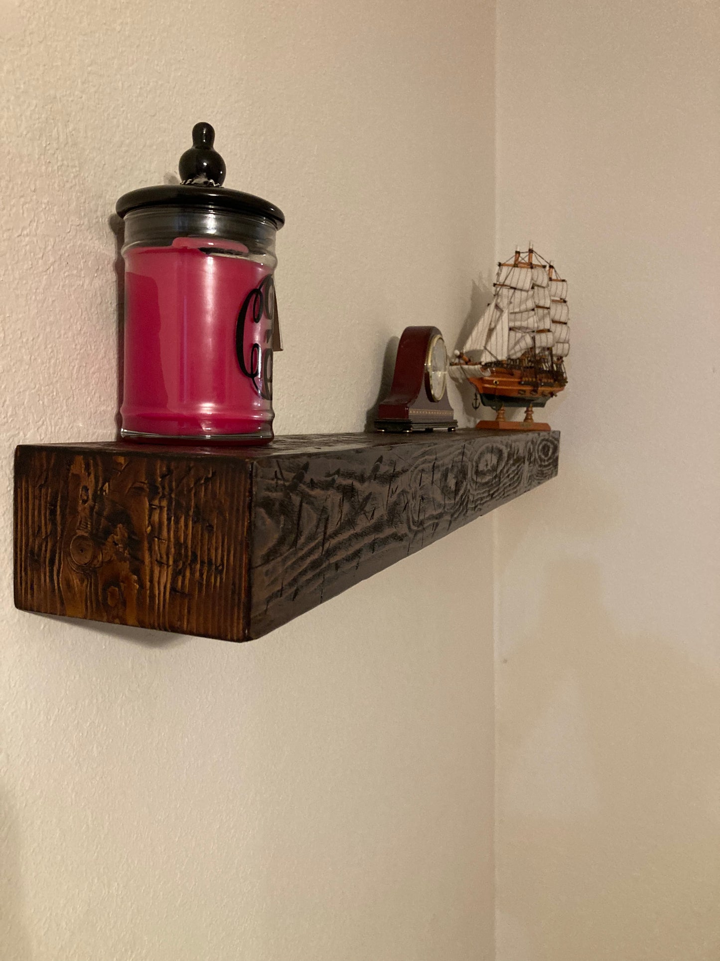 Weathered floating shelf/mantle